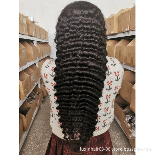 Vendors For Wigs Top Quality 180% 13*6 Clear Lace Front 13x6 Deep Wave Wigs Brazilian Human Hair 13*4 Deep Wave Lace Frontal Wig